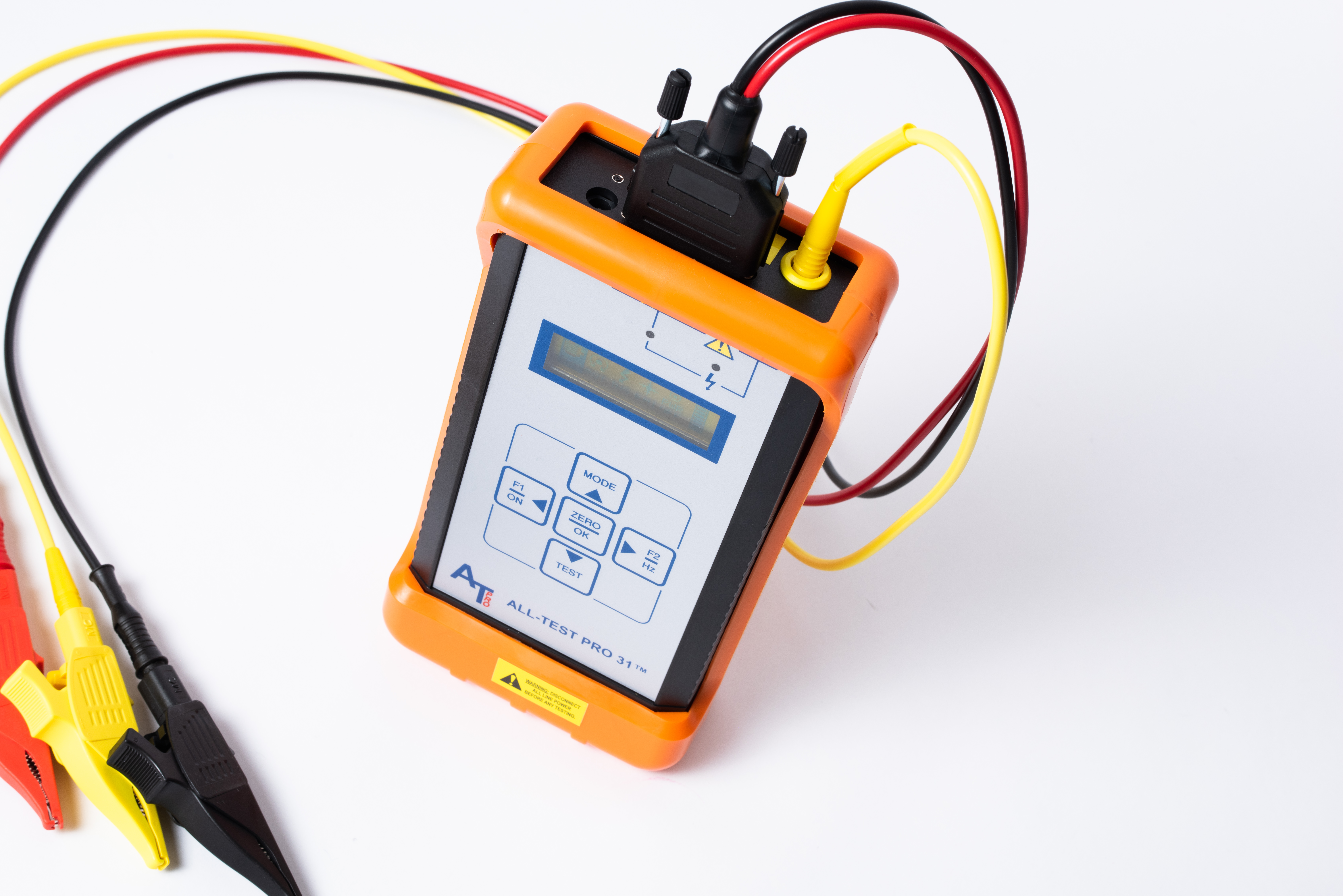 ALL-TEST PRO 31™ motor testing instrument with test leads against white background