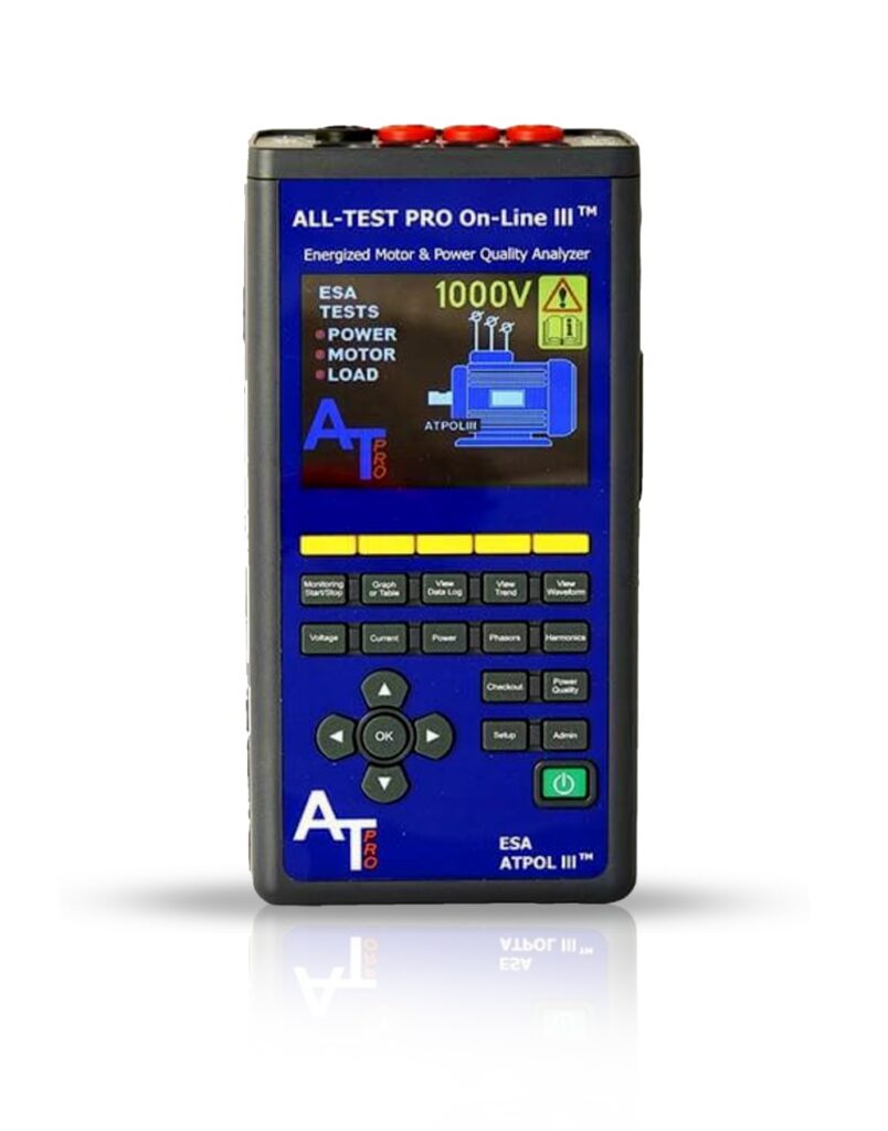 The ATPOL III is the best power quality and online electric motor analyzer.